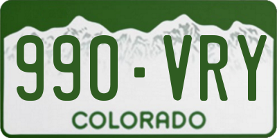 CO license plate 990VRY