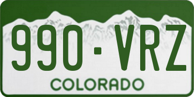 CO license plate 990VRZ