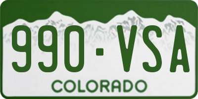 CO license plate 990VSA