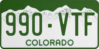 CO license plate 990VTF