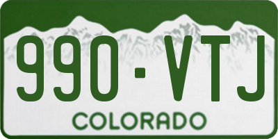 CO license plate 990VTJ
