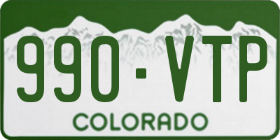 CO license plate 990VTP