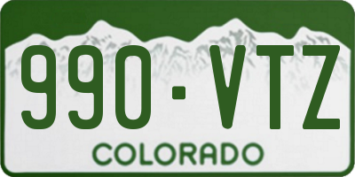 CO license plate 990VTZ