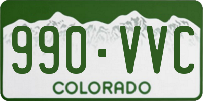 CO license plate 990VVC