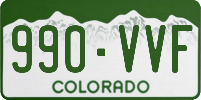 CO license plate 990VVF
