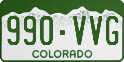 CO license plate 990VVG