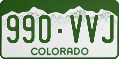 CO license plate 990VVJ
