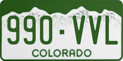 CO license plate 990VVL