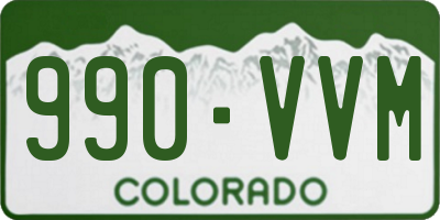 CO license plate 990VVM