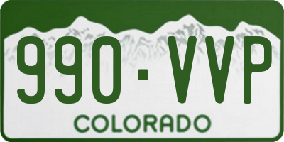 CO license plate 990VVP