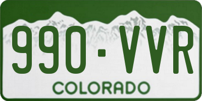 CO license plate 990VVR