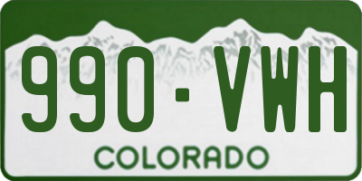 CO license plate 990VWH