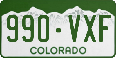 CO license plate 990VXF