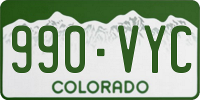 CO license plate 990VYC