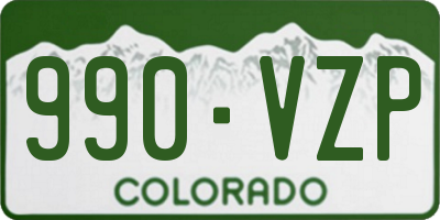 CO license plate 990VZP