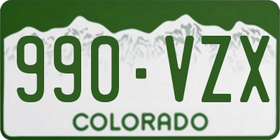 CO license plate 990VZX