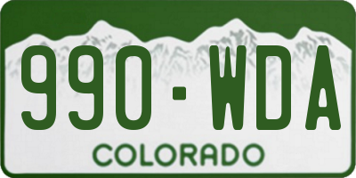 CO license plate 990WDA