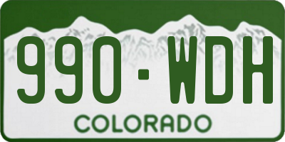 CO license plate 990WDH