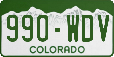 CO license plate 990WDV