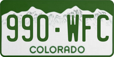 CO license plate 990WFC