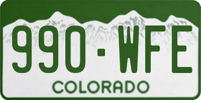 CO license plate 990WFE