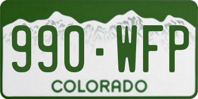 CO license plate 990WFP