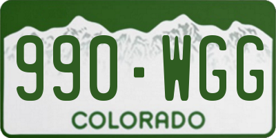 CO license plate 990WGG