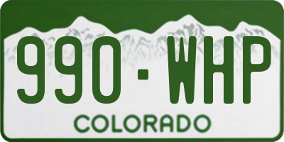 CO license plate 990WHP