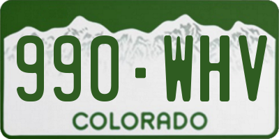 CO license plate 990WHV