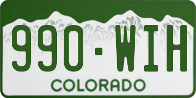 CO license plate 990WIH