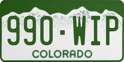 CO license plate 990WIP