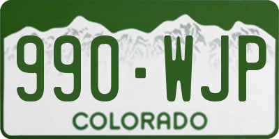 CO license plate 990WJP
