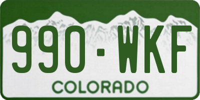 CO license plate 990WKF