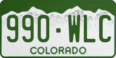 CO license plate 990WLC
