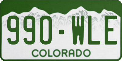 CO license plate 990WLE