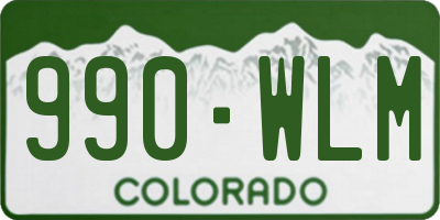 CO license plate 990WLM