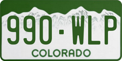 CO license plate 990WLP