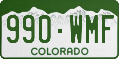 CO license plate 990WMF