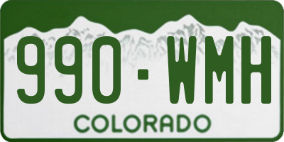 CO license plate 990WMH