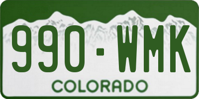 CO license plate 990WMK