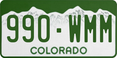 CO license plate 990WMM