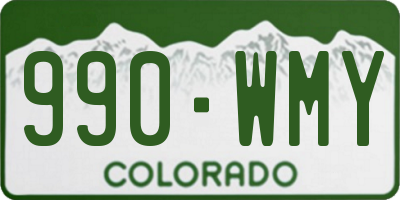 CO license plate 990WMY