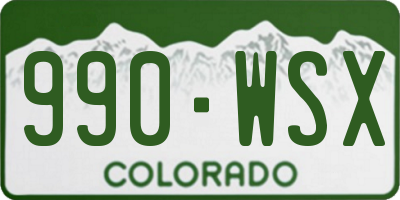 CO license plate 990WSX