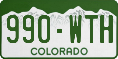 CO license plate 990WTH