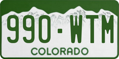 CO license plate 990WTM