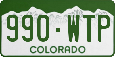 CO license plate 990WTP