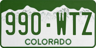CO license plate 990WTZ