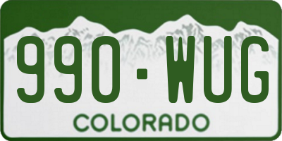 CO license plate 990WUG