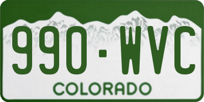 CO license plate 990WVC