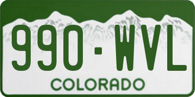 CO license plate 990WVL